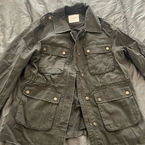 Lucky Brand NWT Dark Army Green Peacoat. Size XL waist cinch.